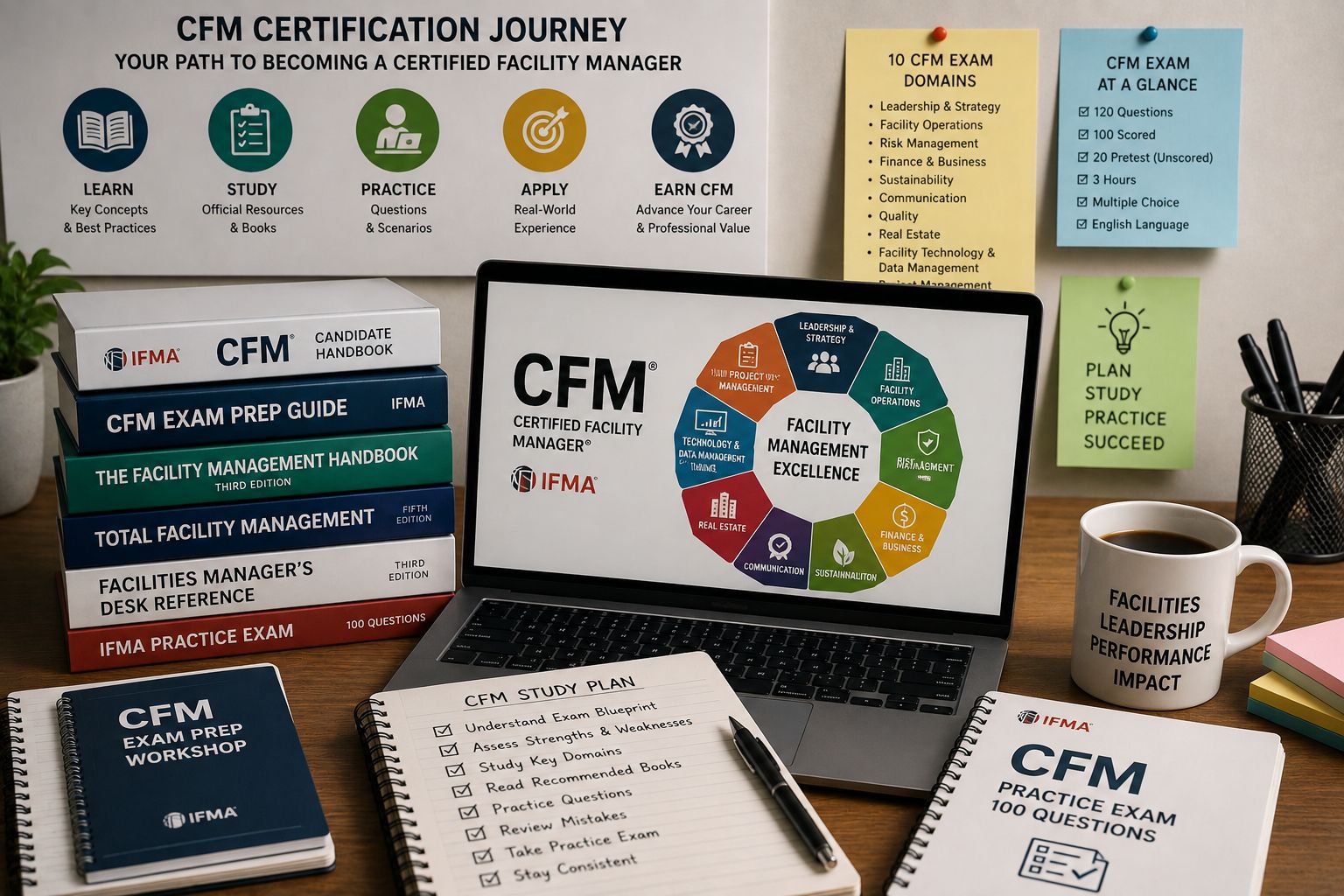 أفضل الكتب والمصادر لدراسة CFM والاستعداد لاختبار مدير المرافق المعتمد 2026