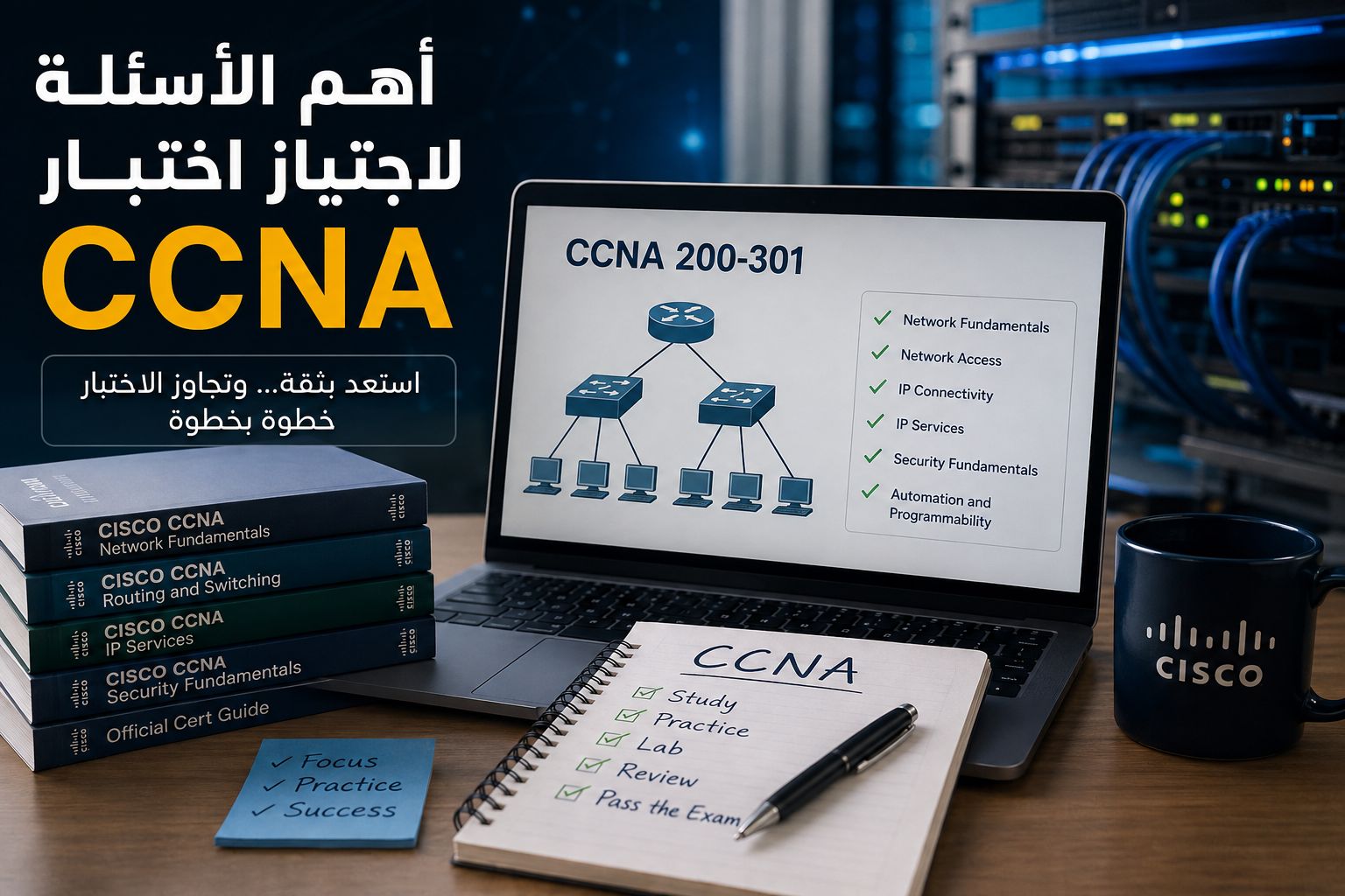 أهم الأسئلة لاجتياز اختبار CCNA 200-301 مع الإجابات