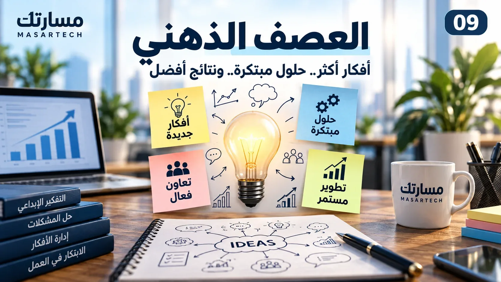 العصف الذهني: تعريفه وأنواعه وأفضل 10 تقنيات مع أمثلة