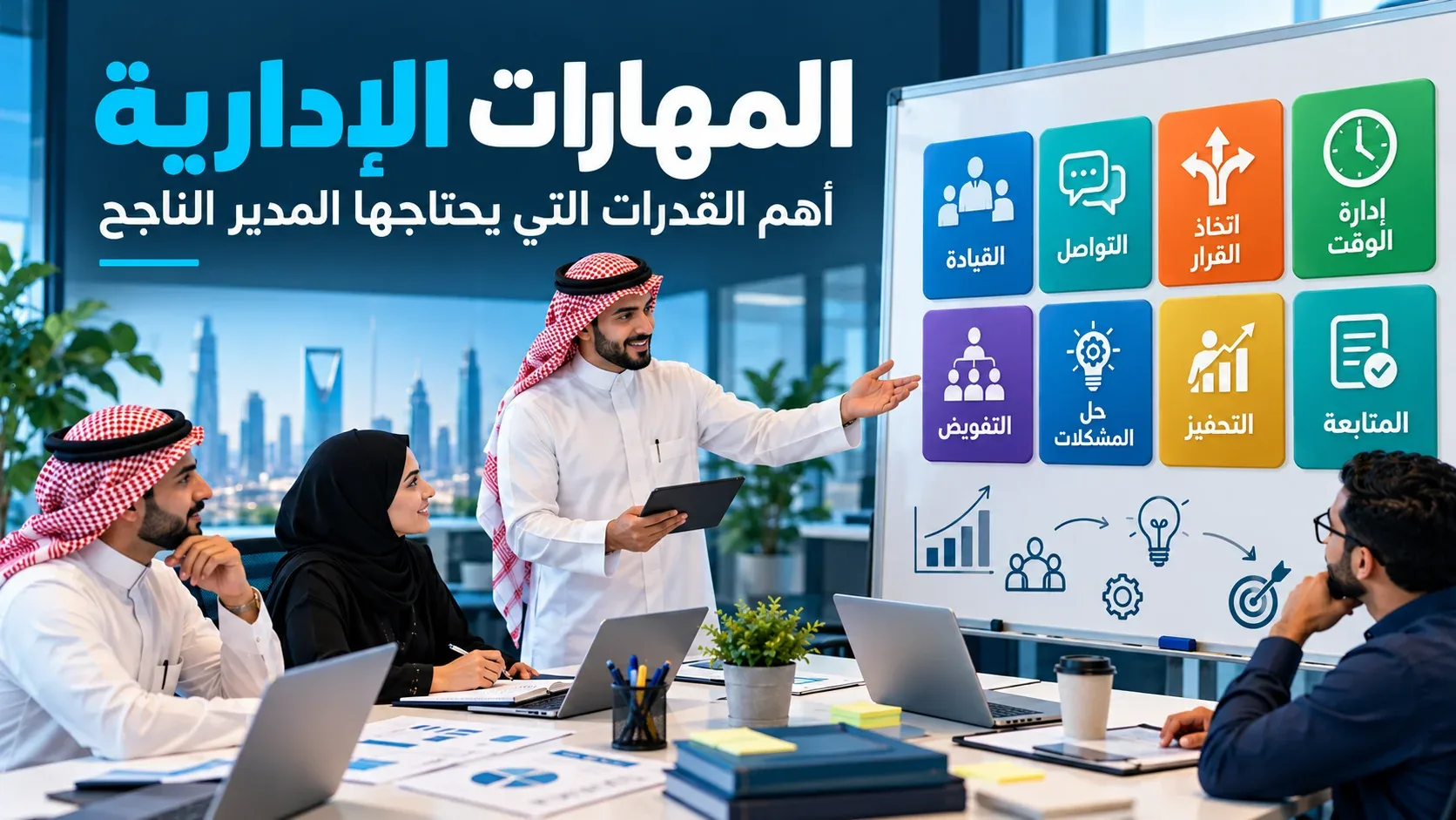 المهارات الإدارية: أهم 12 مهارة وطرق تطويرها | مسارتك