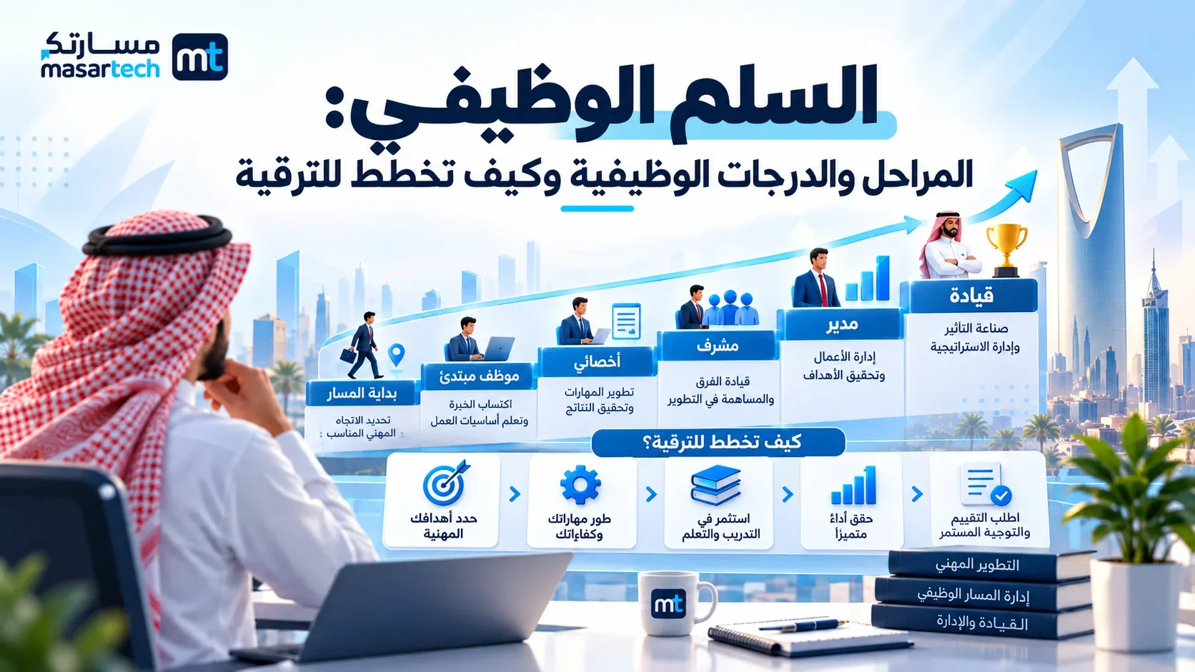 السلم الوظيفي: المراحل والدرجات الوظيفية وكيف تخطط للترقية