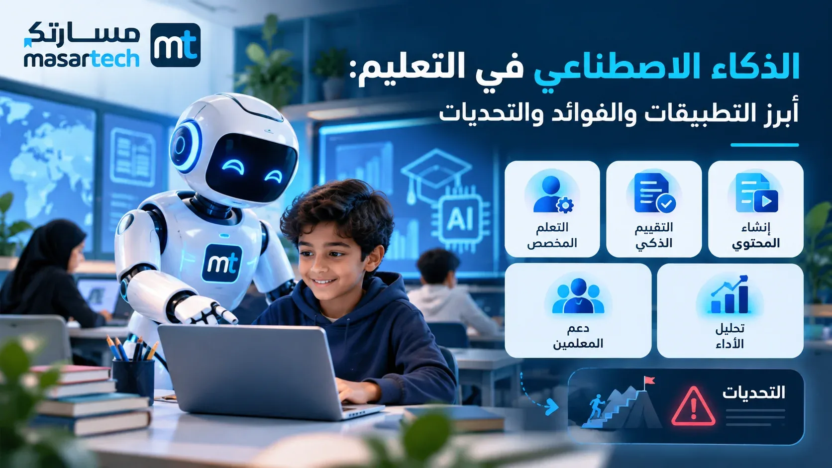 الذكاء الاصطناعي في التعليم: أبرز التطبيقات والفوائد والتحديات