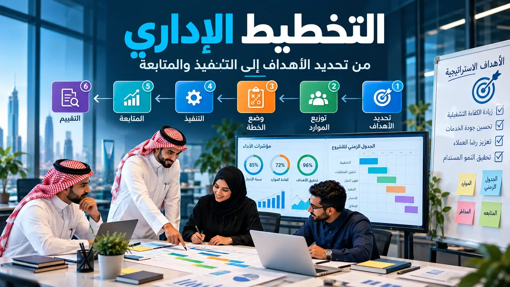 التخطيط الإداري: الأنواع والخطوات والأمثلة | مسارتك