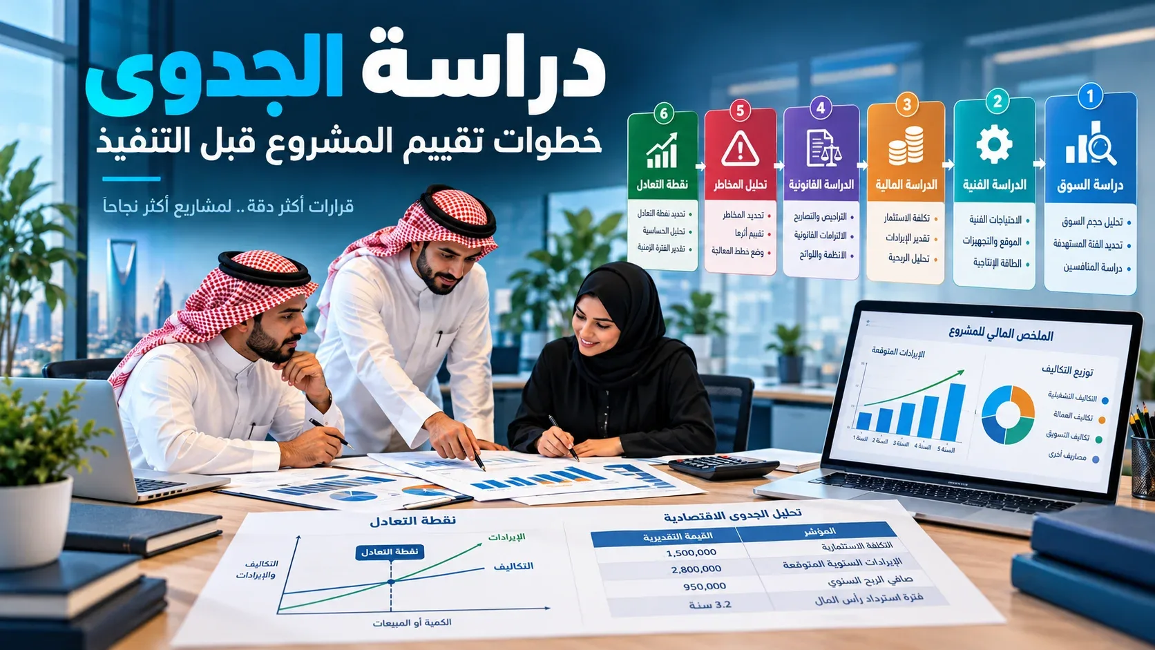 دراسة الجدوى: خطوات إعدادها ونموذج تطبيقي | مسارتك