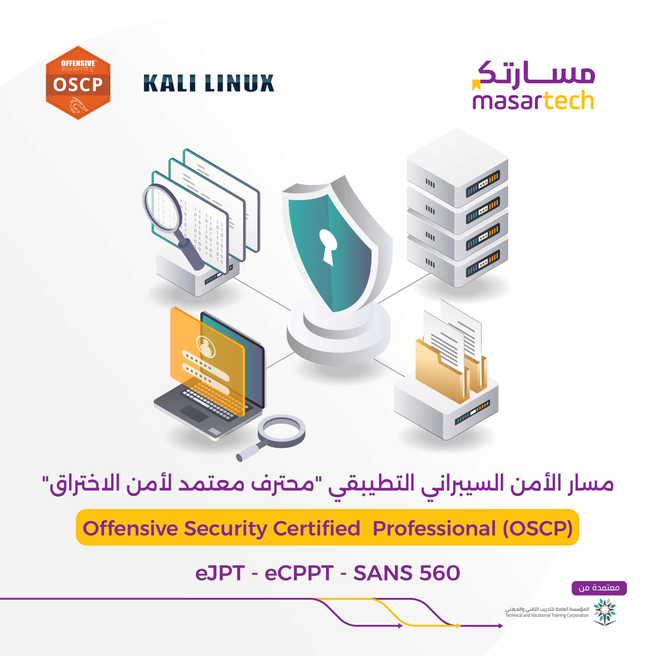 دورة مسار الأمن السيبراني التطبيقي (محترف معتمد لأمن الاختراق) (OSCP) مسارتك